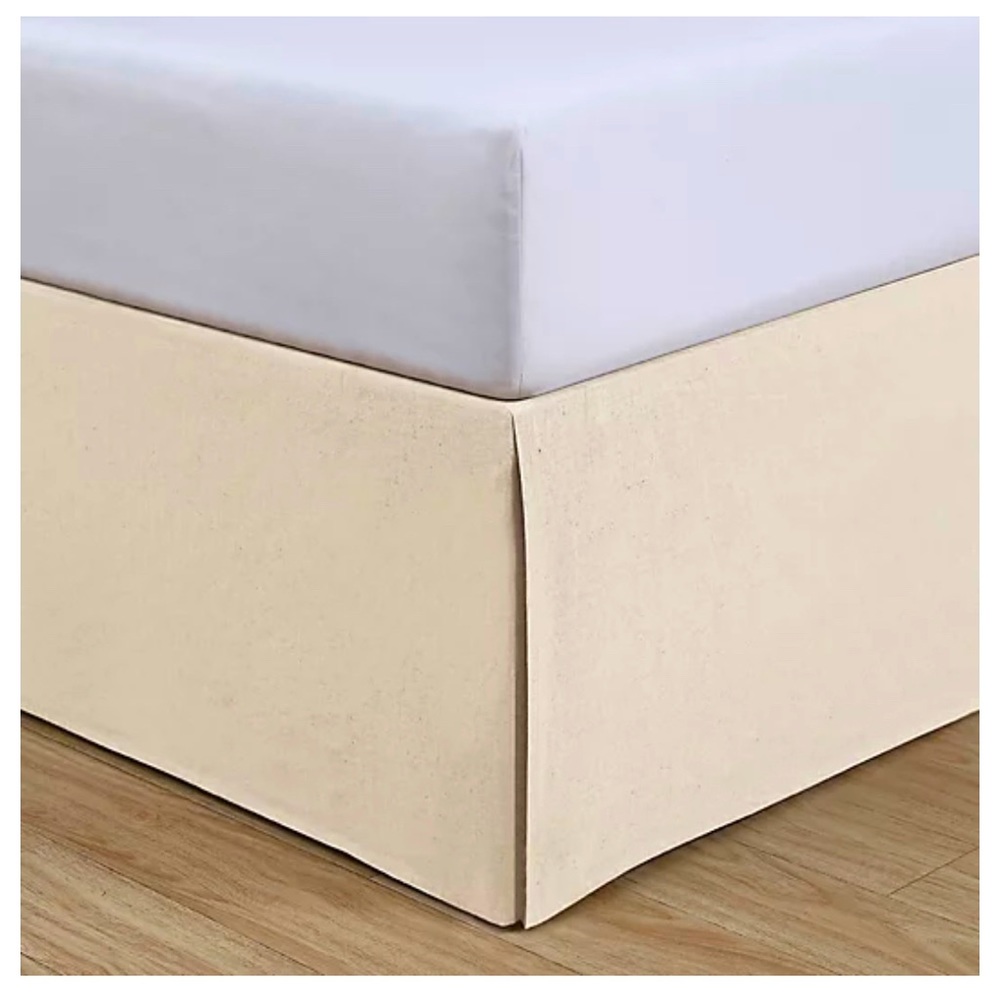 LinenWeave Vintage Washed , Tailored, 15”, Twin Bed Skirt in Ivory